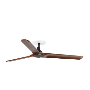 Faro Heywood L - Deckenventilator mit Einbaufassung - Ø 132 cm - matt schwarz und dunkle walnuss