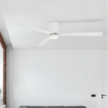 Nova Luce Dell - Deckenventilator mit Fernbedienung und Lichtoption - Ø 121,9 x 18,2 cm - weiß