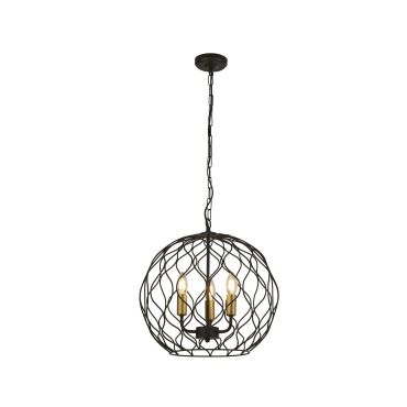 Searchlight Finesse - Pendelleuchte - Ø 41 x 94 cm - mattschwarz