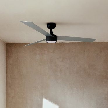 Faro Cruiser L - Deckenventilator mit Licht - Ø 132 cm - matt schwarz und aluminium