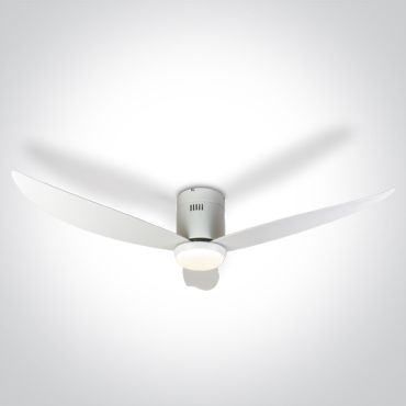 ONE Light White Body - Deckenventilator mit Licht und Fernbedienung - Ø 132 x 27 cm - 22W LED inkl. - weiß