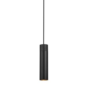 AUSSTELLUNGSSTÜCK - Tilo Pendant Black + 3-Phasen-Schienenadapter – Pendelleuchte für Schienensystem – Schwarz