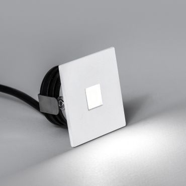 Nova Luce Passaggio - Wandeinbauleuchte - 37 x 37 mm, Ø 32 mm Einbaumaß - 1W LED inkl. - IP54 - weiß