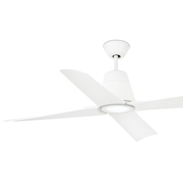 Faro Typhoon - Deckenventilator mit Licht und Fernbedienung - Ø 130 cm - 16W LED inkl. - IP44 - weiß