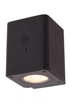 Lucide Ramin - Außenwandleuchte mit Solar-Tag/Nacht-Sensor - 12,2 x 8,8 x 10,5 cm - 1W dimmbare LED inkl - IP54 - schwarz