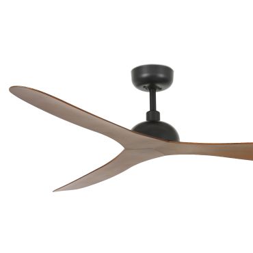 Faro Gotland - Deckenventilator mit Fernbedienung und Timer - Ø 132 cm - braun und mattschwarz