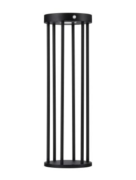 Nova Luce Aigo - solarbetriebener Gartenpfosten mit Sensor - Ø 16 x 50 cm - 2W LED inkl. - IP65 - dunkel anthrazit
