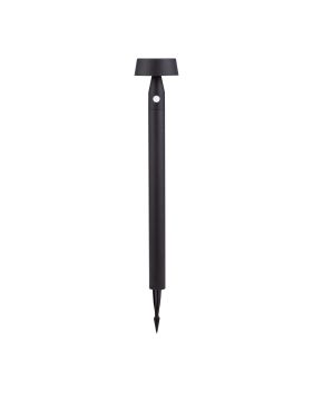 Nova Luce Chiaro - Solar-Gartenpfahl - Ø 17 x 90 cm - 1 W LED inkl. - IP54 - Sand-Schwarz