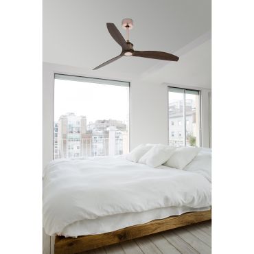 Faro Justfan - Deckenventilator mit Fernbedienung - Ø 128 cm - Dunkelbraun und Kupfer