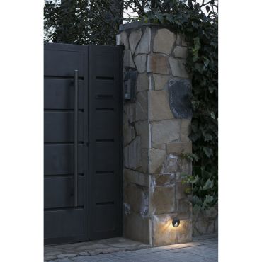 Faro Uve - Wandeinbauleuchte - Ø 9 x 5 cm - 2W LED inkl. - IP44 - dunkelgrau