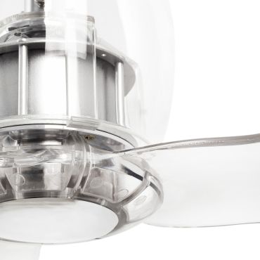 Faro Eterfan - Deckenventilator mit Fernbedienung - Ø 128 cm - Chrom und transparent