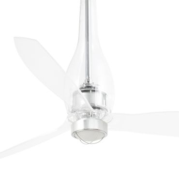 Faro Eterfan - Deckenventilator mit Licht und Fernbedienung - Ø 128 cm - 17W LED inkl. - Chrom und transparent