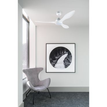 Faro Polaris - Deckenventilator mit Licht und Fernbedienung - Ø 132 cm - 18W LED inkl. - weiß