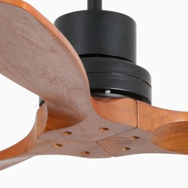 Faro Lantau S - Deckenventilator - Ø 107 cm - matt schwarz und walnuss