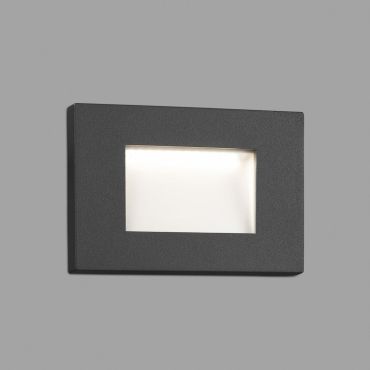 Faro Spark II - Wandeinbauleuchte - 10,5 x 7,5 cm - 5W LED inkl. - IP65 - dunkelgrau