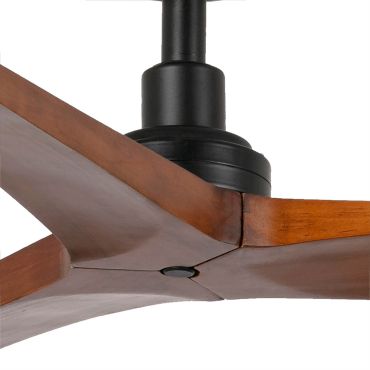 Faro Klim S - Deckenventilator - Ø 92,5 cm - matt schwarz und dunkle walnuss