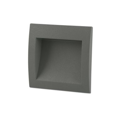 Faro Sedna - Wandeinbauleuchte - 9 x 7 x 9 cm - 1W LED inkl. - IP65 - dunkelgrau