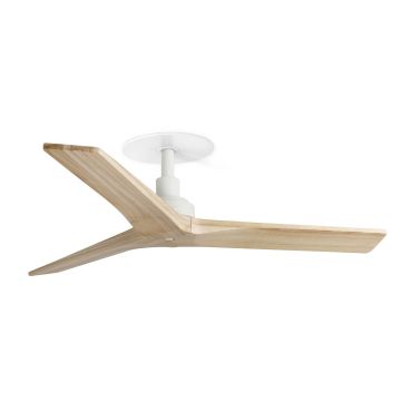Faro Klim S - Deckenventilator mit Einbaufassung - Ø 92,5 cm - matt Weiß und Kiefer