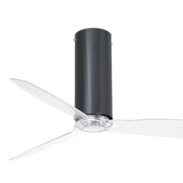 Faro Tube - Deckenventilator mit Fernbedienung - Ø 128 cm - schwarz und transparent