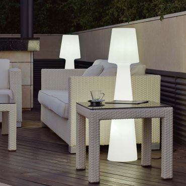 New Garden Lola 110 - Außen-Stehleuchte - Ø 26,5 x 110 cm - 16W LED inkl. - IP65 - weiß - warmweiße Lichtfarbe