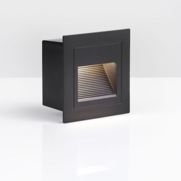 Nova Luce Mono - Wandeinbauleuchte - 5,8 x 5,8 x 4,5 cm - 3W LED inkl. - IP65 - Sand schwarz