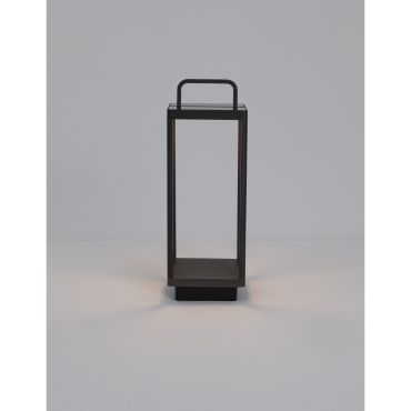 Nova Luce Bali - tragbare Solar-Stehleuchte mit USB-Anschluss - 51 cm -2W dimmbare LED inkl - IP65 - anthrazit