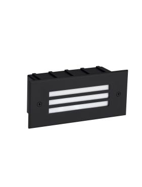 Nova Luce Off - Wandeinbauleuchte - 17 x 7,6 x 5,3 cm - 4W LED inkl. - IP65 - Sand schwarz