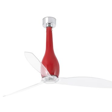 Faro Eterfan - Deckenventilator mit Fernbedienung - Ø 128 cm - rot und transparent
