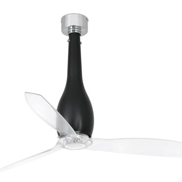 Faro Eterfan - Deckenventilator mit Fernbedienung - Ø 128 cm - mattschwarz und transparent