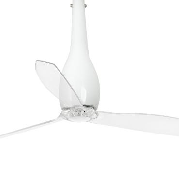 Faro Eterfan - Deckenventilator mit Fernbedienung - Ø 128 cm - weiß und transparent