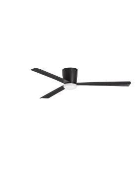 Nova Luce Dell - Deckenventilator mit Fernbedienung und Lichtoption - Ø 121,9 x 18,2 cm - schwarz