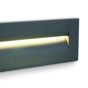 ONE Light Dark Light - Wandeinbauleuchte - 25 x 7,3 x 8,7 cm - 8,5W LED inkl. - IP65 - anthrazit