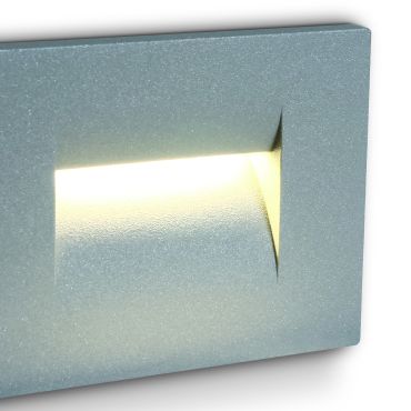 ONE Light Outdoor Dark Light - Außenwandleuchte - 10,7 x 6,5 x 7,5 cm - 3,6W LED inkl - IP65 - grau