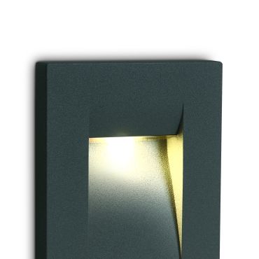 ONE Light Outdoor Dark Light - Außenwandleuchte - 7,5 x 6,5 x 10,7 cm - 3,6W LED inkl. - IP65 - anthrazit
