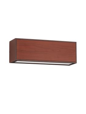 Nova Luce Brown - solarbetriebener Außenwandleuchte - 25,8 x 8,6 x 8,6 cm - 2W LED inkl. - IP65 - corten und Holz