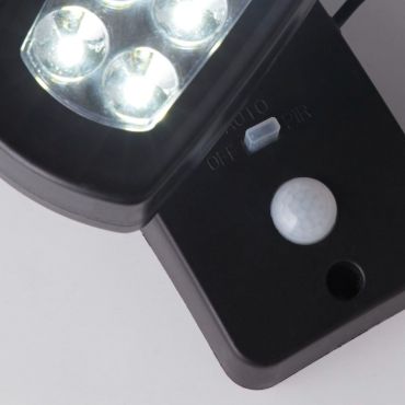 Searchlight Nila - Außenwandleuchte mit Solarsensor - 17 x 15 x 14,5 cm - 2,5W LED inkl. - IP44 - anthrazit