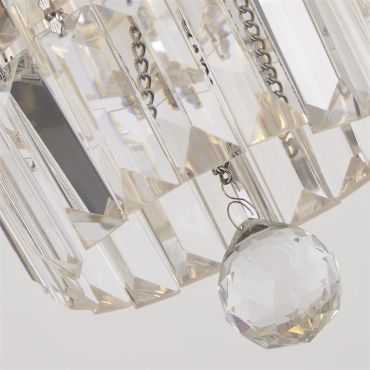Searchlight Empire - Deckenleuchte - Ø 50 x 42 cm - IP44 - Chrom und transparent