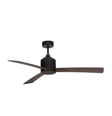 Nova Luce Axel - Deckenventilator mit Fernbedienung und Lichtoption - Ø 137,1 x 38,2 cm - 18W LED inkl. - schwarz &amp; holzfarben