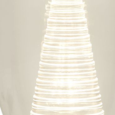 Searchlight Cyclone - Tischleuchte - Ø 11,5 x 20,5 cm - 6W LED inkl. - Chrom und transparent