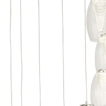 Searchlight Cyclone - Pendelleuchte - Ø 52 x 200 cm - 63W dimmbare LED inkl - Chrom und transparent