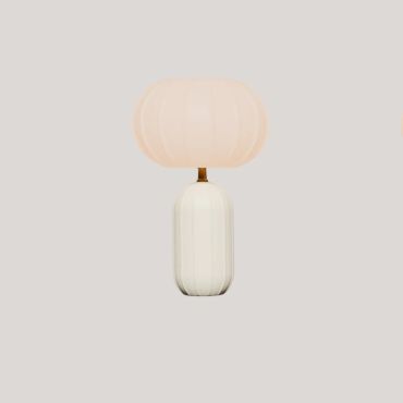 New Garden Rachel 45 - aufladbare Tischleuchte mit Solarantrieb und Akku, inklusive Fernbedienung - Ø 27,9 x 44,3 cm - RGB + Weiß 5W LED inkl. - IP65 - beige