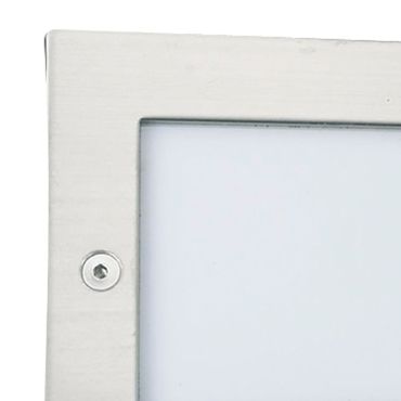 Searchlight Ankle - Wandeinbauleuchte - 7,1 x 5,1 x 7,1 cm - 1W LED inkl - IP54 - Edelstahl