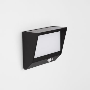 Nova Luce Valor - Außen-Solar-Wandleuchte mit Bewegungsmelder - 18,6 x 14 x 7,2 cm - 2W LED inkl. - IP65 - dunkel anthrazit