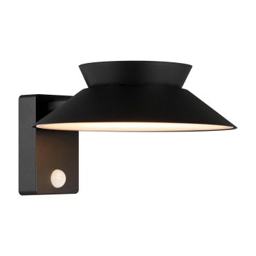 Nordlux Justina - Außen-Solar-Wandleuchte mit Bewegungsmelder - 28,5 x 23 x 14,5 cm - 5W LED inkl. - IP44 - schwarz