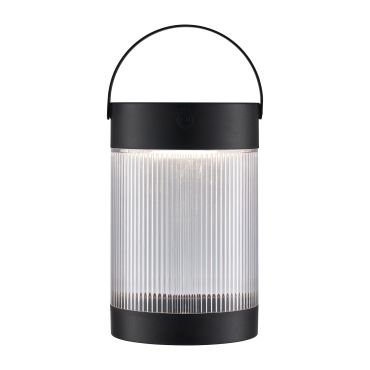 Nordlux Coupar Solar – tragbare Solar-Tischleuchte mit USB-Anschluss – Ø 14 x 22 cm – 3 Dimmstufen – 3,2W LED inklusive – IP44 – schwarz