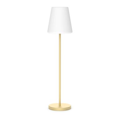 New Garden Lola slim 180 - wiederaufladbare Stehleuchte mit Solarpanel - Ø44 x 177 cm - 6.5W dimmbare LED inkl. - IP65 - gold