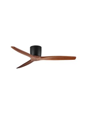 Nova Luce Ninemia - Deckenventilator mit Fernbedienung - Ø 132 cm - Sand schwarz und dunkles Holz