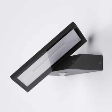 Nova Luce Prim - Außen-Solar-Wandleuchte mit Bewegungsmelder - 18 x 3,5 x 17,5 cm - 2W LED incl. - IP65 - dunkel anthrazit