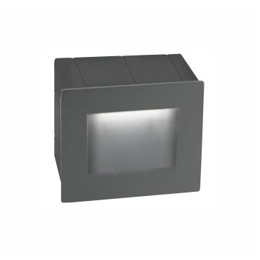 Nova Luce Krypton - Wandeinbauleuchte - 8 x 7 x 8 cm - 3W LED inkl. - IP54 - dunkelgrau