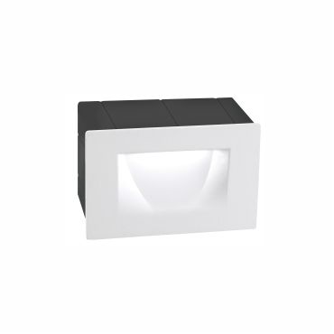 Nova Luce Krypton - Wandeinbauleuchte - 11 x 6 x 7 cm - 3W LED inkl. - IP54 - weiß